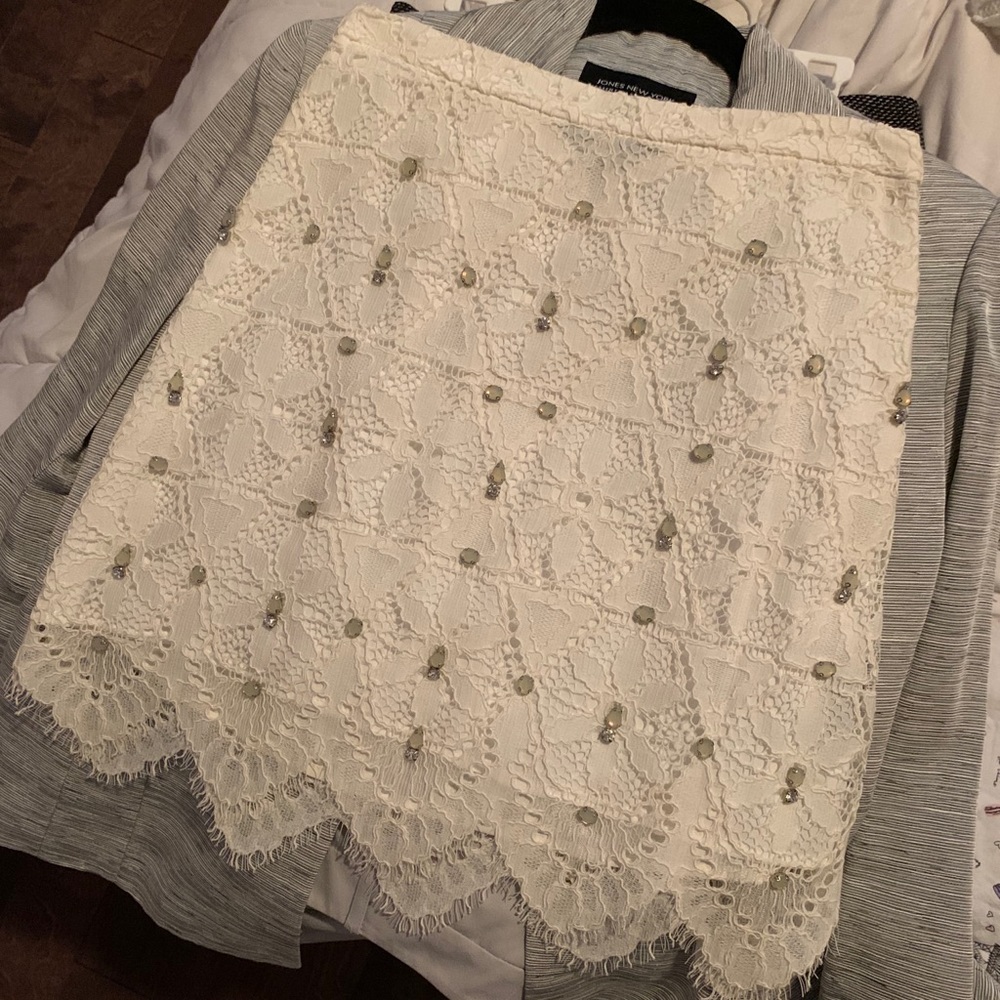 Marciano Beaded Lace Skirt